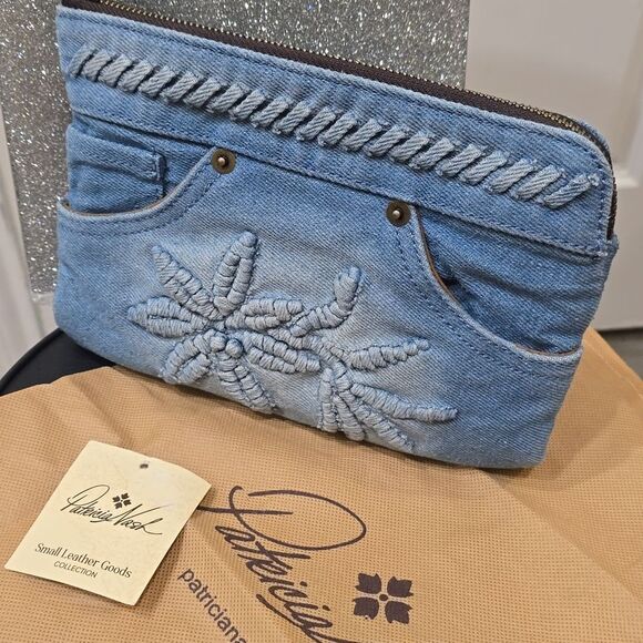 Patricia Nash Rosley Denim Wristlet w/Leather Trim - Picture 6 of 8